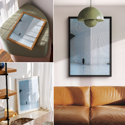 Kunstdruck leinwand Eine beeindruckende Wand mit geometrischen Mustern