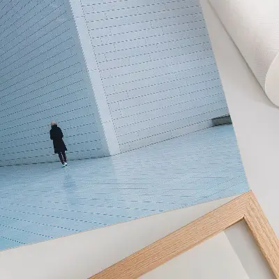 Kunstdruck auf Leinwand mit geometrischem Muster