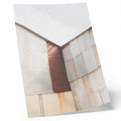 Wandposter Geometrische Paneele aus Metall und Rost