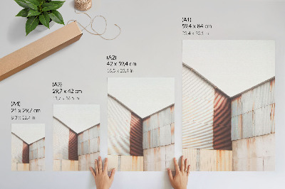 Wandposter Geometrische Paneele aus Metall und Rost