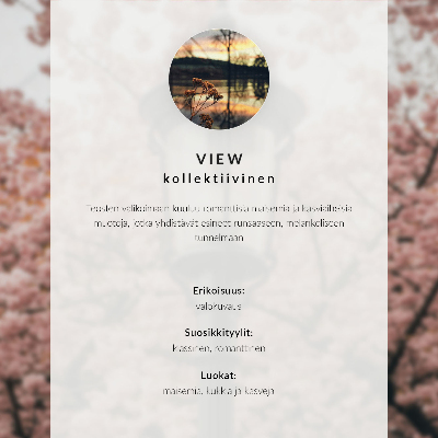 Wandposter Weiße Blütenblätter in violettem Blumenmuster, Natureffekt