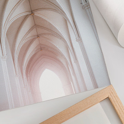 Poster Elegante Gewölbe, Bögen, Symmetrie, lichtdurchfluteter Raum