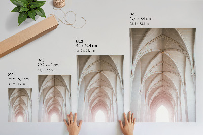 Poster Elegante Gewölbe, Bögen, Symmetrie, lichtdurchfluteter Raum