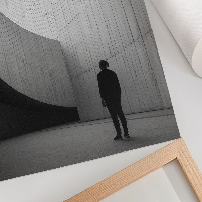 Wandposter Geschwungene Architektur, monochrome Farbtöne