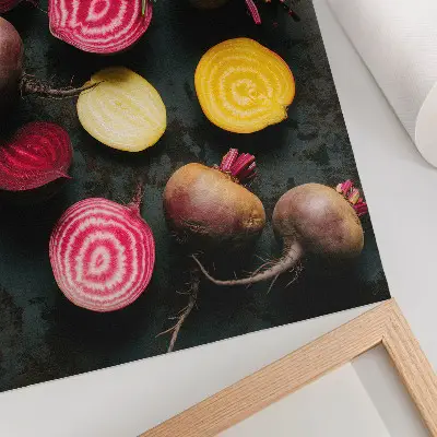 Poster Rote Bete und Rosmarin mit natürlichen warmen Farbtönen