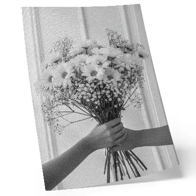 Kunstdruck auf Leinwand zarte Blumen im minimalistischen und eleganten Stil