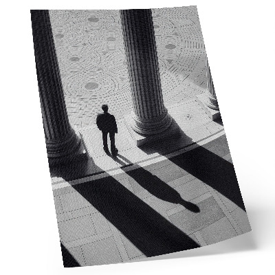 Poster Schatten von Säulen in minimalistischer Architektur