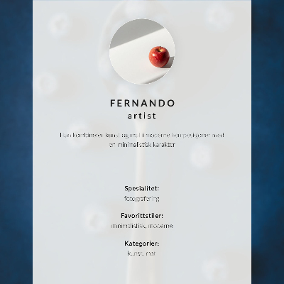 Kunstdruck leinwand Blaubeeren auf einem Löffel auf blauem Hintergrund, Eleganz