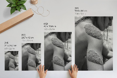 Kunstdruck leinwand Mann, Sandtextur, Natur, Nahaufnahme, Harmonie