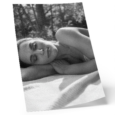 Wandposter Elegantes Porträt einer Frau in Schwarzweiß