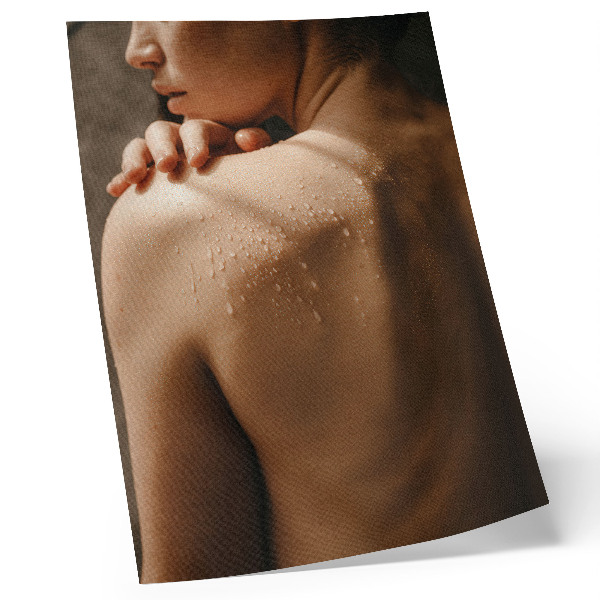 Poster Hauttropfen wie Wasser, natürliche Eleganz