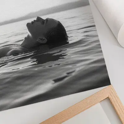Leinwand Kunstdruck in schwarz-weißer minimalistischer Ästhetik für ein elegantes Ambiente