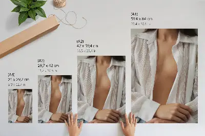 Wandposter eine harmonische und sinnliche Komposition aus zarten Linien