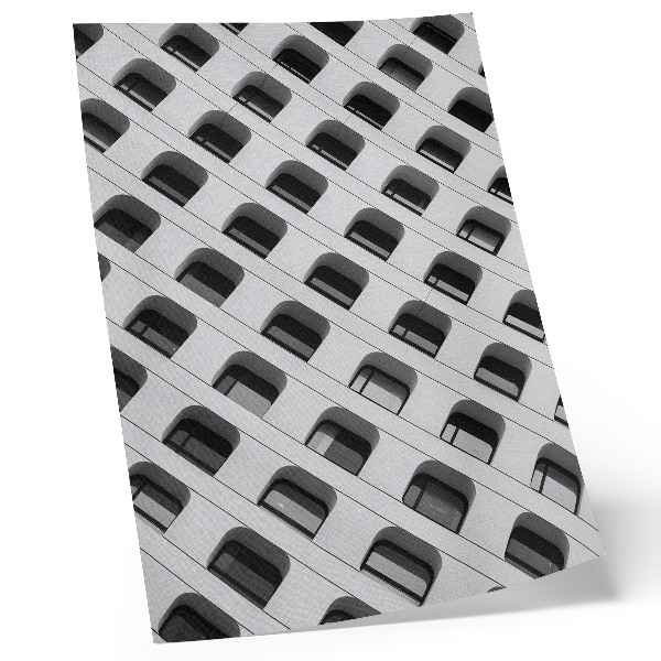 Poster Eine minimalistische Fassade voller sich wiederholender Formen