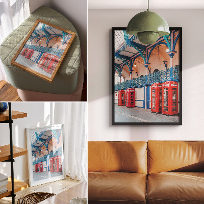 Poster Rote Buden, eleganter Durchgang, reichhaltige Verzierungen