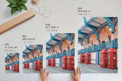 Poster Rote Buden, eleganter Durchgang, reichhaltige Verzierungen