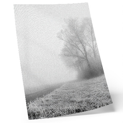 Kunstdruck leinwand Sanfter Nebel, Bäume, Winterlandschaft, friedliche Atmosphäre