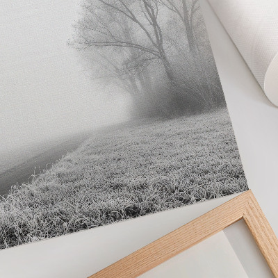 Kunstdruck leinwand Sanfter Nebel, Bäume, Winterlandschaft, friedliche Atmosphäre