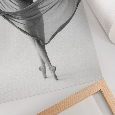 Wandposter Eleganz und Raffinesse des Tanzes in Schwarz-Weiß