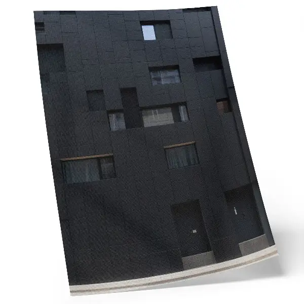 Leinwand-Kunstdruck mit minimalistischer Fassade und geometrischen Formen in Harmonie