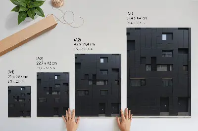 Leinwand-Kunstdruck mit minimalistischer Fassade und geometrischen Formen in Harmonie