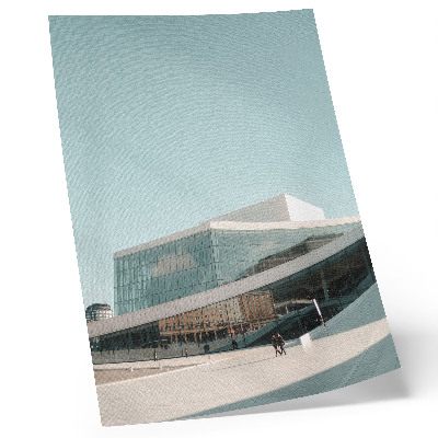Wandposter Glasarchitektur in minimalistischem Umfeld