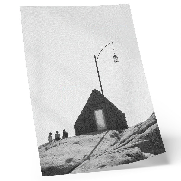 Kunstdruck leinwand Reine Geometrie, Schlichtheit, Schwarz-Weiß, Minimalismus