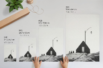 Kunstdruck leinwand Reine Geometrie, Schlichtheit, Schwarz-Weiß, Minimalismus