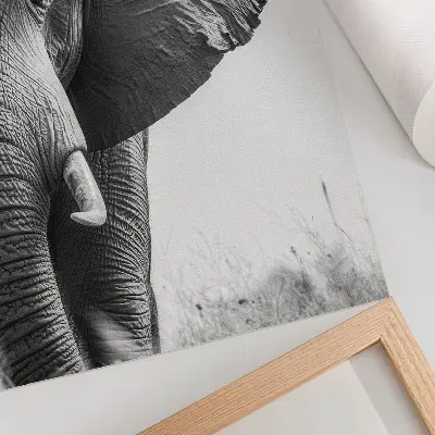 Kunstdruck auf Leinwand monochromatische Atmosphäre in eleganter Optik mit knittrigem Leder