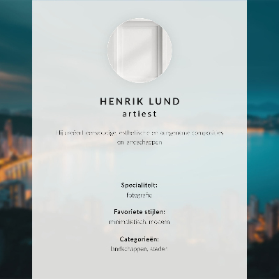 Wandposter Moderne Stadtlandschaft mit Bergen