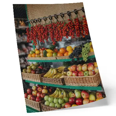 Wandposter farbenfrohe Früchte mit dem Duft der Tradition und der Atmosphäre der Natur
