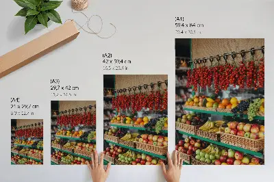 Wandposter farbenfrohe Früchte mit dem Duft der Tradition und der Atmosphäre der Natur