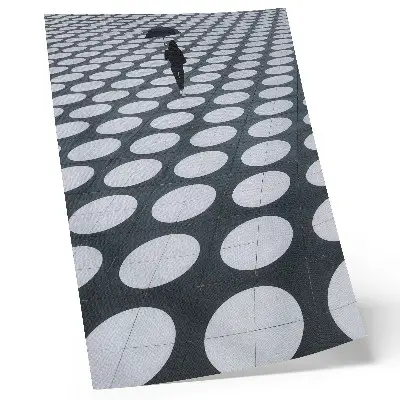 Poster mit geometrischem Muster im Schwarz-Weiß-Kontrast