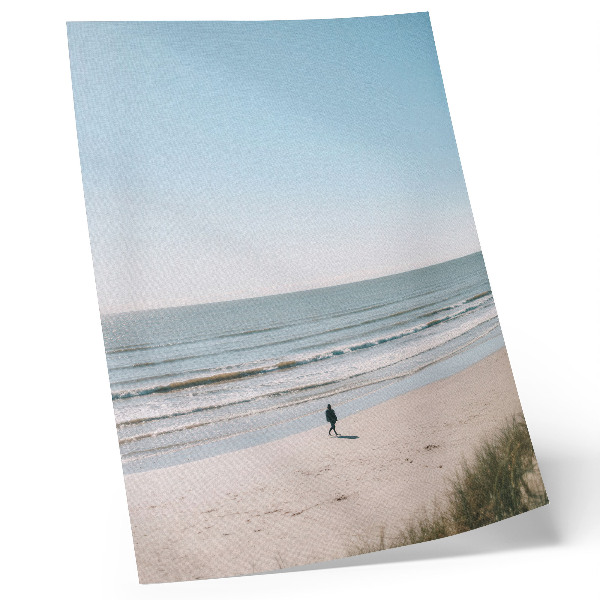 Kunstdruck leinwand Strand, ruhiges Meer, blauer Himmel, Minimalismus, Harmonie