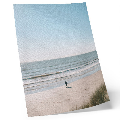 Kunstdruck leinwand Strand, ruhiges Meer, blauer Himmel, Minimalismus, Harmonie