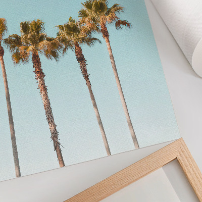 Poster Palmen vor blauem Hintergrund, Urlaubsfrieden und Natur