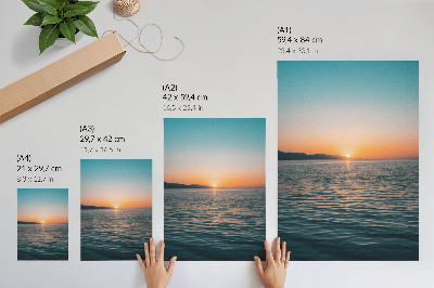 Poster Sonnenuntergang über dem Wasser, eine überaus harmonische Landschaft
