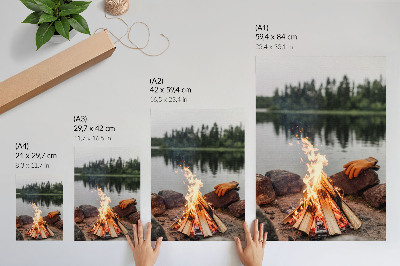 Wandposter Lagerfeuersee, Waldsteine, Erholung, Natur