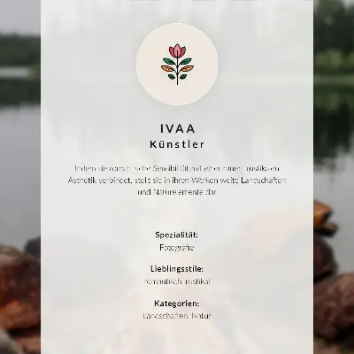 Wandposter mit Motiv von einem Lagerfeuer am See, Waldsteinen und einer naturnahen Erholungslandschaft