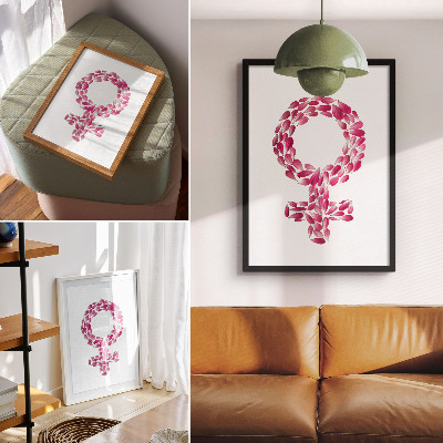 Kunstdruck leinwand Blütenblätter in Form eines Symbols der Leichtigkeit