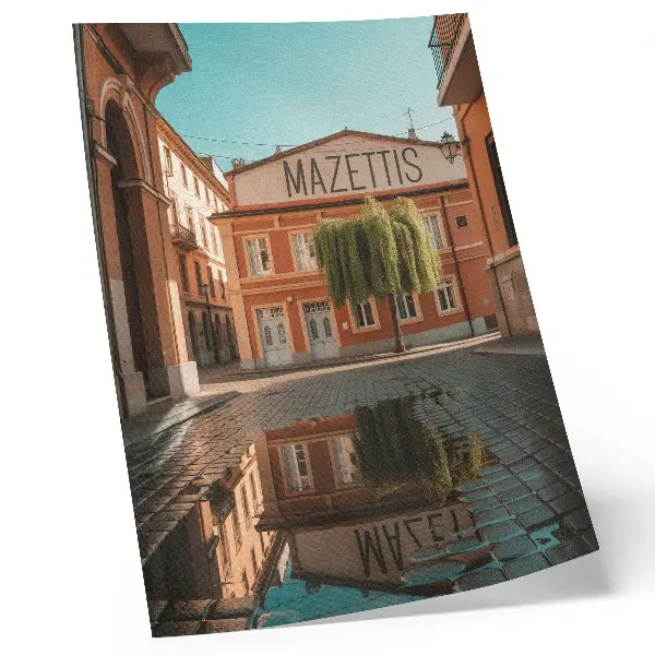 Wandposter warme Farben in der urbanen Architektur