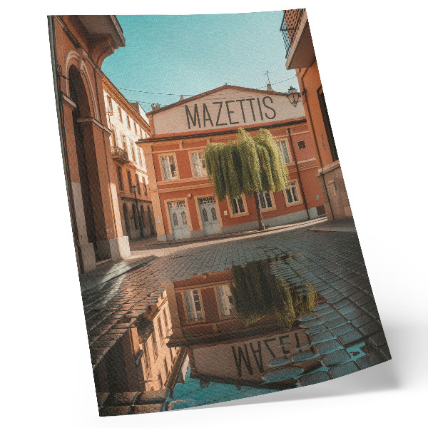 Wandposter Warme Farben spiegeln sich in der urbanen Architektur wider