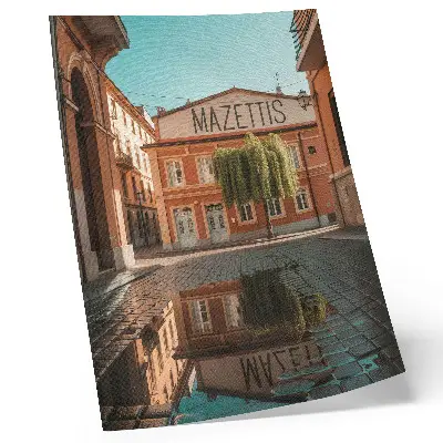 Wandposter warme Farben in der urbanen Architektur