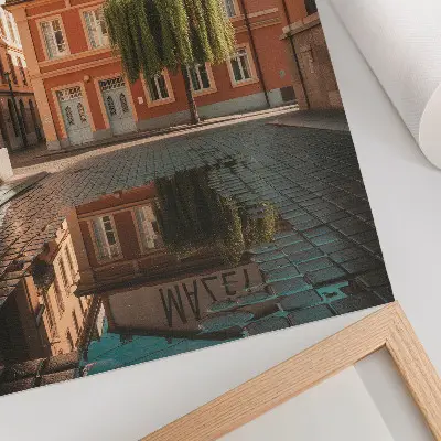 Wandposter warme Farben in der urbanen Architektur