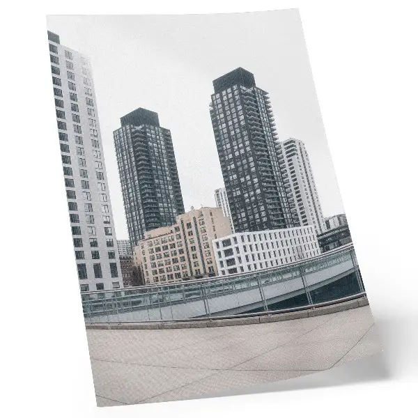 Wandposter moderne Wolkenkratzer im minimalistischen Design