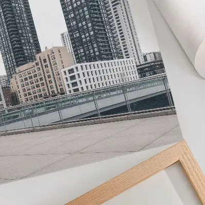 Wandposter moderne Wolkenkratzer im minimalistischen Design