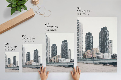 Wandposter Moderne Wolkenkratzer, Reinheit im Minimalismus