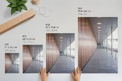 Kunstdruck auf Leinwand moderne symmetrische Korridor-Optik