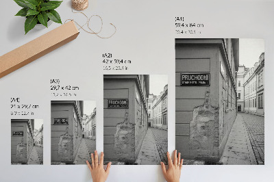 Wandposter Fassaden alter Gebäude, architektonische Details