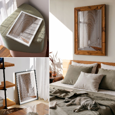 Kunstdruck leinwand Hohe Bögen, Eleganz, Symmetrie, Ruheraum